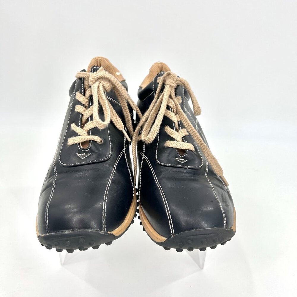 CA COLLECTION BY CARRINI BLACK TAN LEATHER SHOES - 10W - Picture 4 of 12